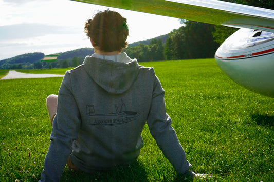 AS Logo - Sweat Kapuzen Jacke - Hellgrau - Herren