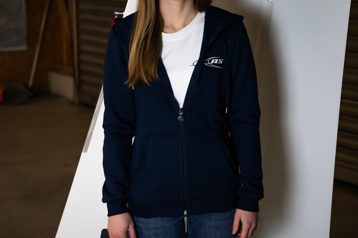 AS Logo - Sweat Hooded Jacket - Light Grey - Women